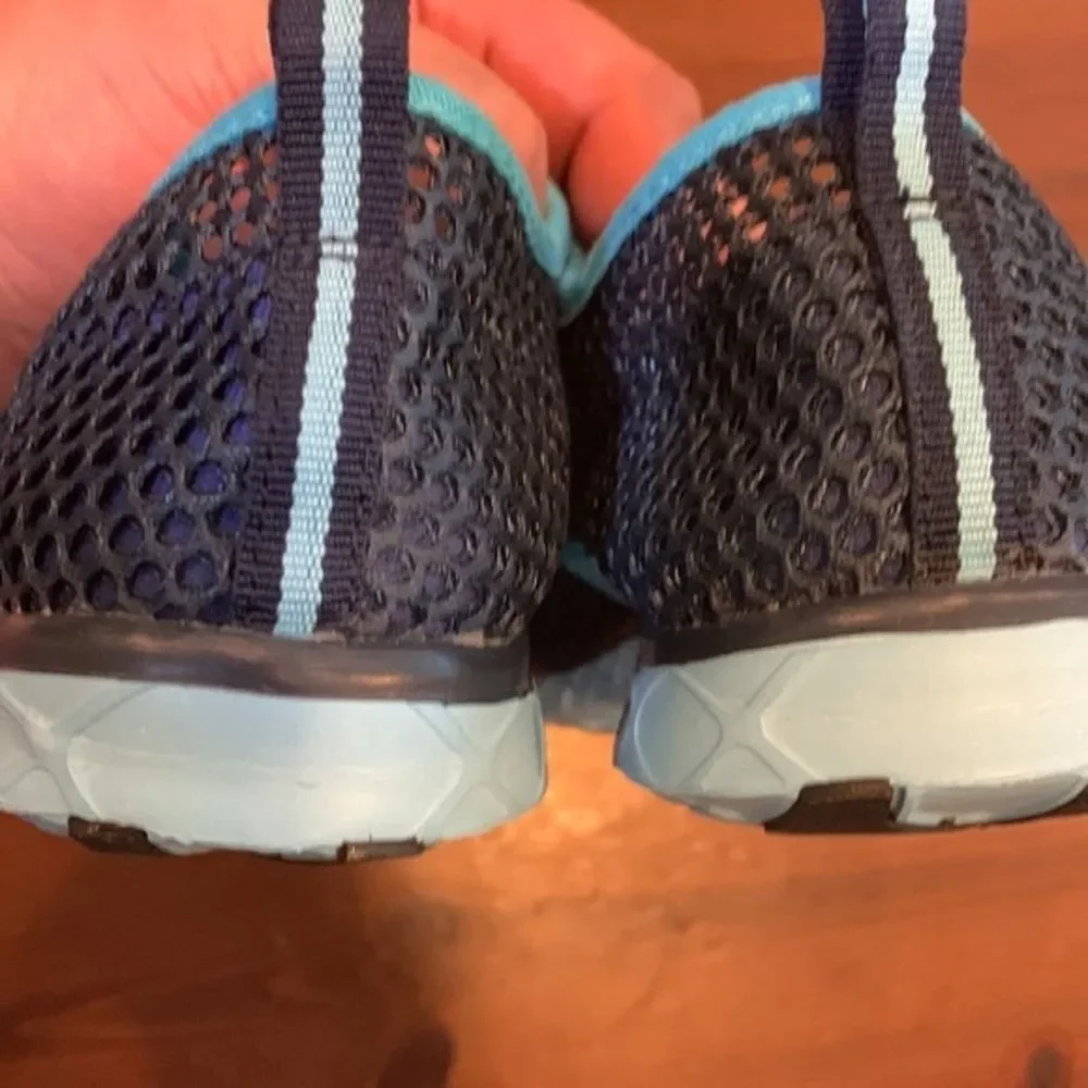 Socone Mesh Water Shoes Navy Blue Turquoise Trim Quick Dry [Size US 4‎ EU 36]]